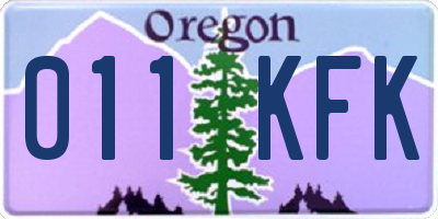 OR license plate 011KFK