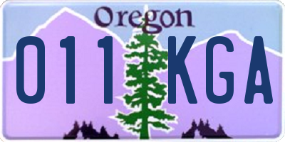 OR license plate 011KGA
