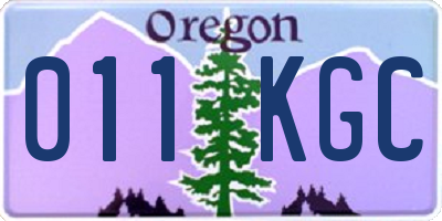 OR license plate 011KGC