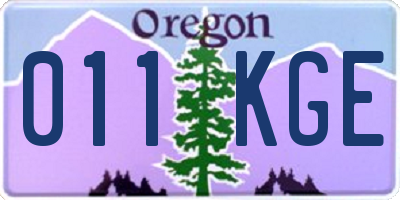 OR license plate 011KGE