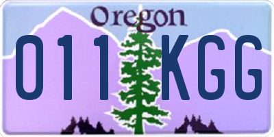 OR license plate 011KGG
