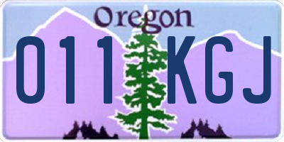 OR license plate 011KGJ