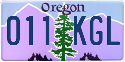 OR license plate 011KGL
