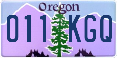 OR license plate 011KGQ