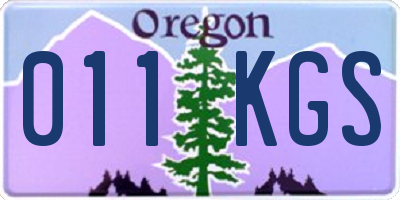 OR license plate 011KGS