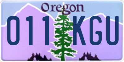 OR license plate 011KGU