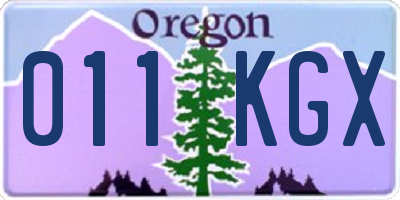 OR license plate 011KGX