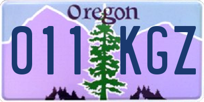 OR license plate 011KGZ