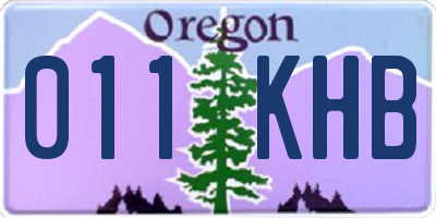 OR license plate 011KHB