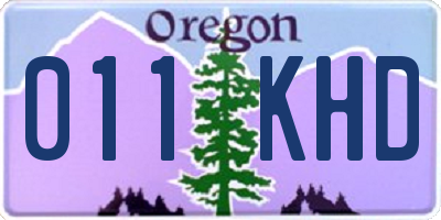 OR license plate 011KHD