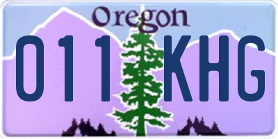 OR license plate 011KHG
