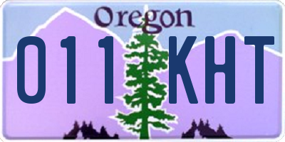 OR license plate 011KHT