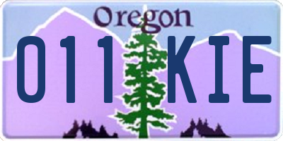 OR license plate 011KIE