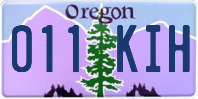 OR license plate 011KIH