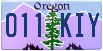 OR license plate 011KIY