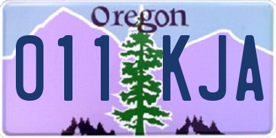 OR license plate 011KJA