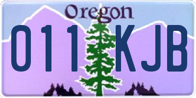 OR license plate 011KJB