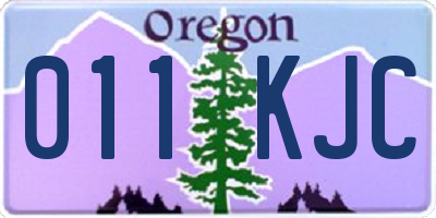 OR license plate 011KJC