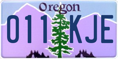 OR license plate 011KJE
