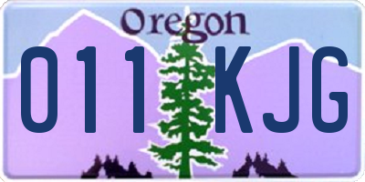 OR license plate 011KJG