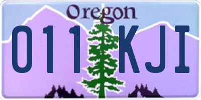 OR license plate 011KJI
