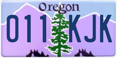 OR license plate 011KJK