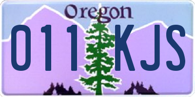 OR license plate 011KJS
