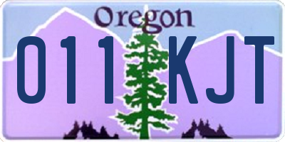 OR license plate 011KJT