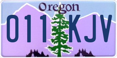 OR license plate 011KJV