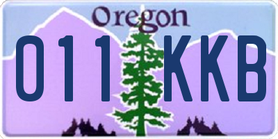 OR license plate 011KKB