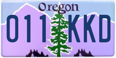 OR license plate 011KKD