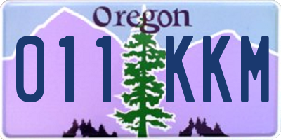 OR license plate 011KKM