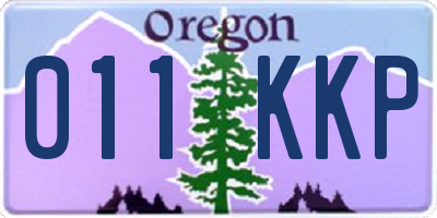 OR license plate 011KKP
