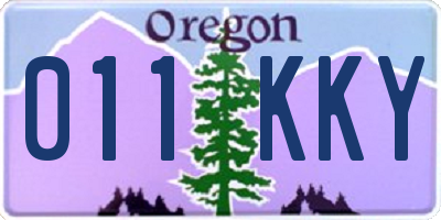 OR license plate 011KKY