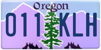 OR license plate 011KLH