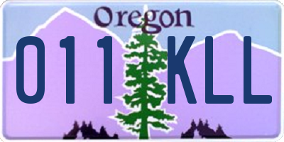 OR license plate 011KLL