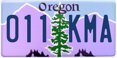 OR license plate 011KMA