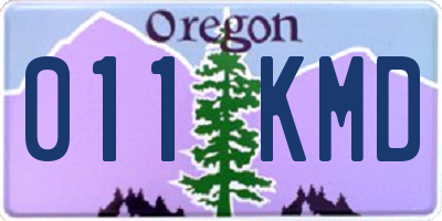 OR license plate 011KMD