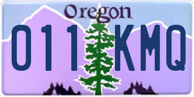 OR license plate 011KMQ