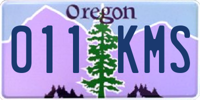 OR license plate 011KMS