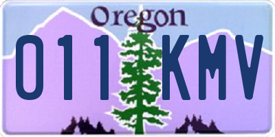 OR license plate 011KMV