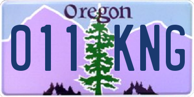 OR license plate 011KNG