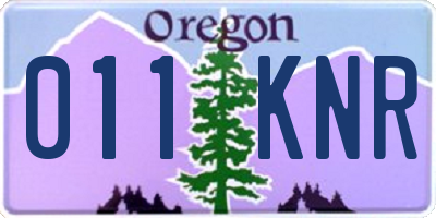 OR license plate 011KNR