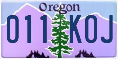 OR license plate 011KOJ