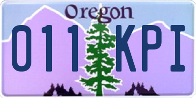 OR license plate 011KPI