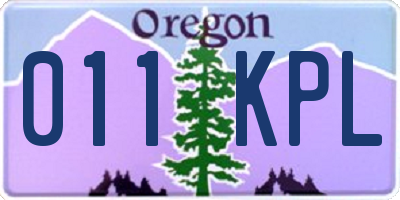 OR license plate 011KPL