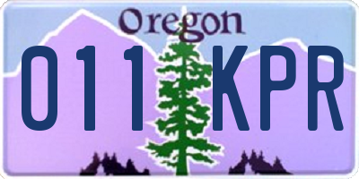 OR license plate 011KPR