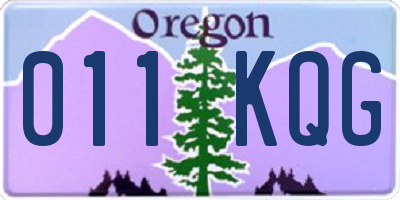 OR license plate 011KQG