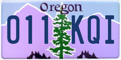 OR license plate 011KQI
