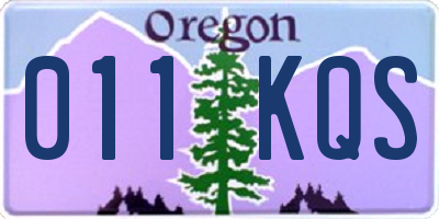OR license plate 011KQS